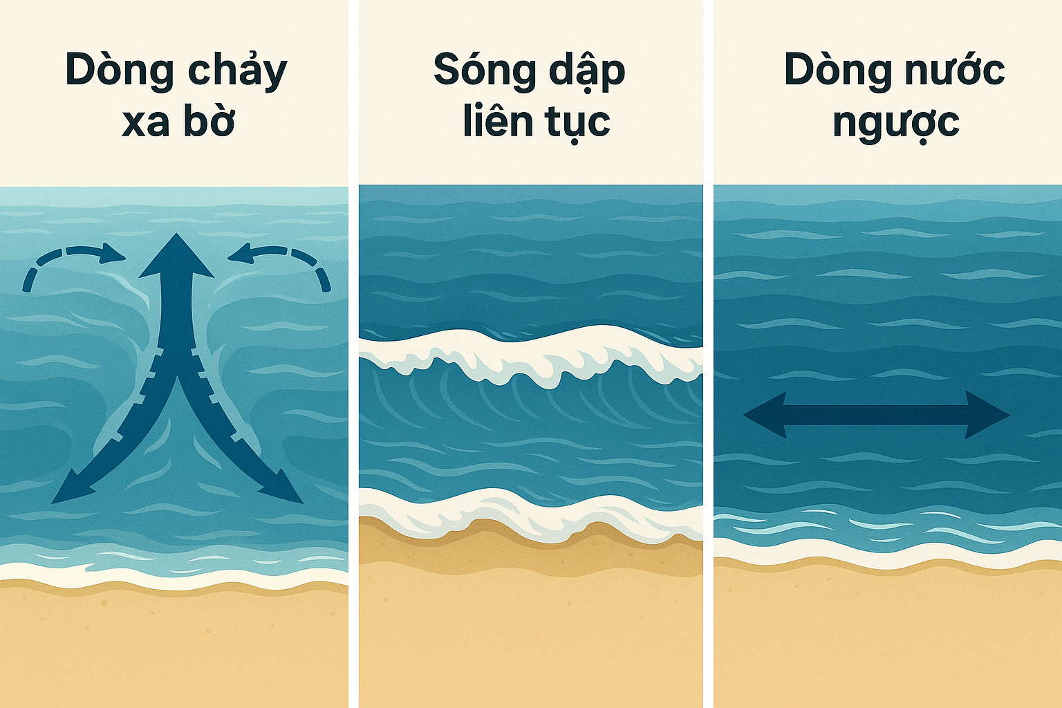 Bơi Đúng Cách Khi Gặp Sóng Hoặc Nước Chảy